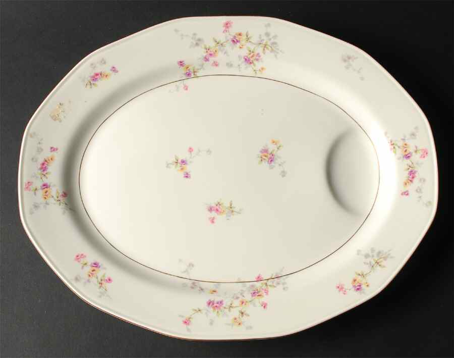 Rosamonde 16" Oval Serving Platter by Haviland-1