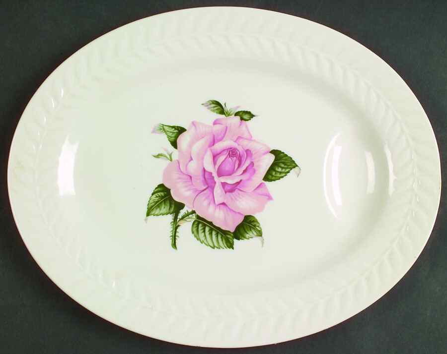 Rose 11" Oval Serving Platter by Haviland-1