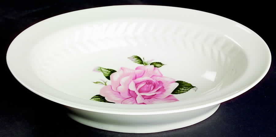 Rose 9" Oval Vegetable Bowl by Haviland-1