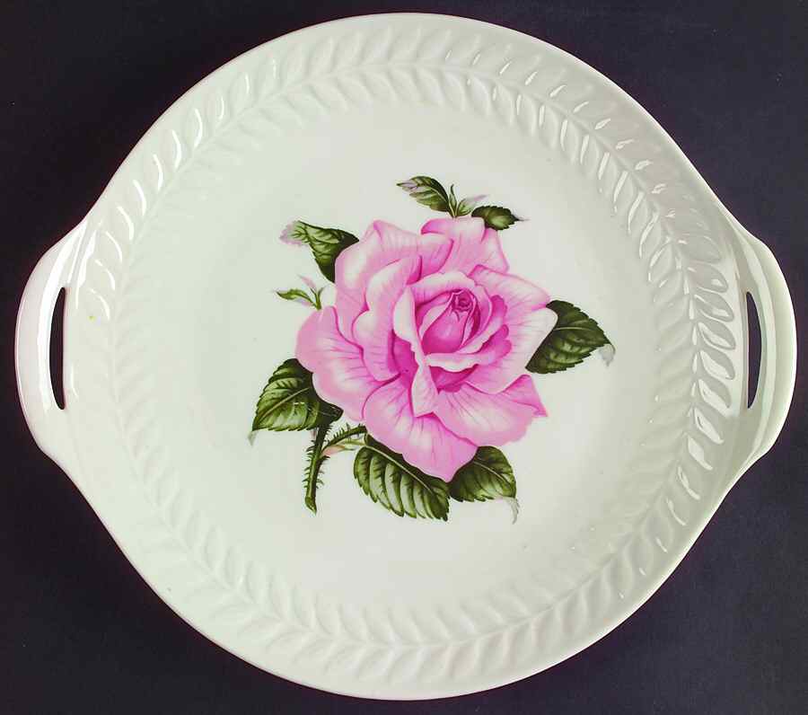 Rose Handled Cake Plate by Haviland-1