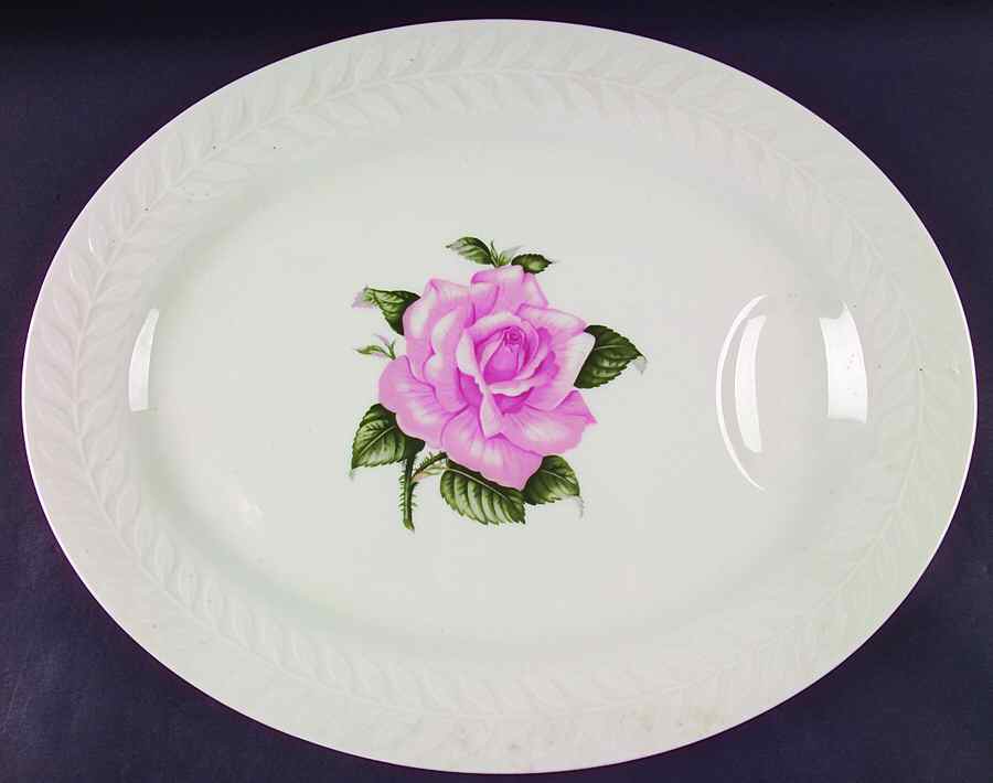 Rose 16" Oval Serving Platter by Haviland-1