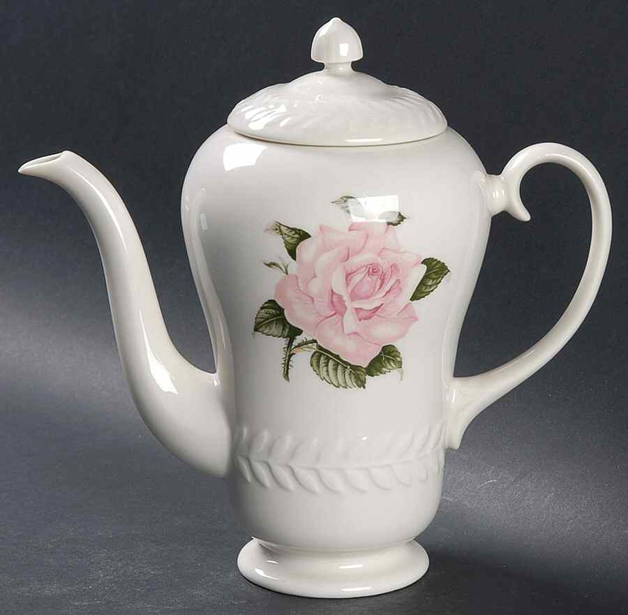 Rose Coffee Pot & Lid by Haviland-1