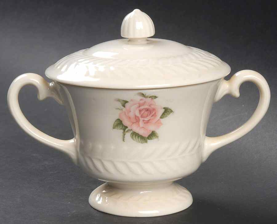 Rose Sugar Bowl & Lid by Haviland-1