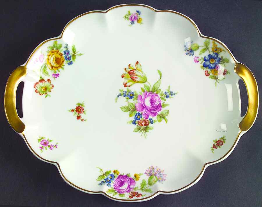 Rosedale Handled Cake Plate by Haviland-1