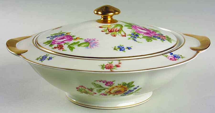 Rosedale Round Covered Vegetable by Haviland-1