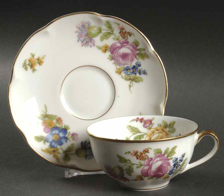 Rosedale Flat Cup & Saucer Set by Haviland-1