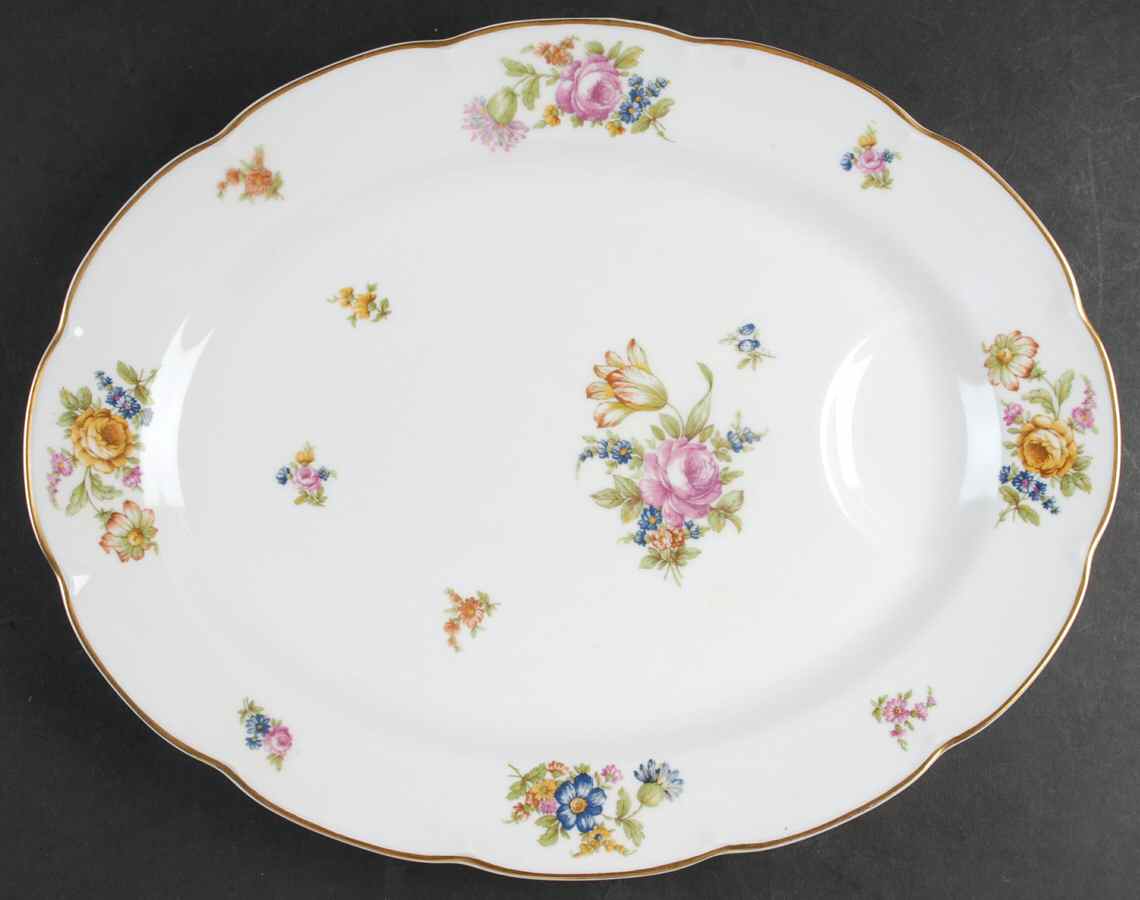 Rosedale 16" Oval Serving Platter by Haviland-1
