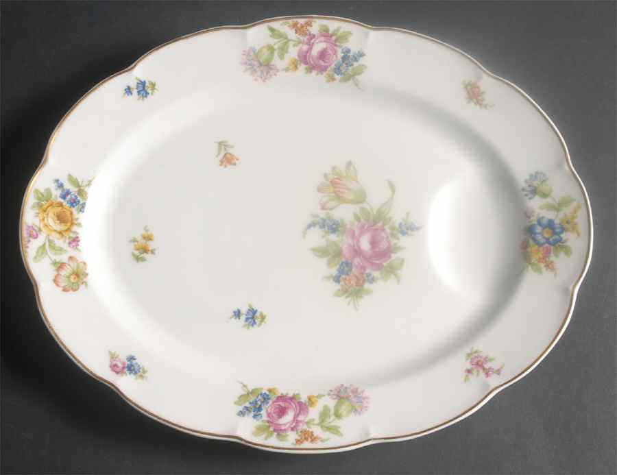 Rosedale 13" Oval Serving Platter by Haviland-1