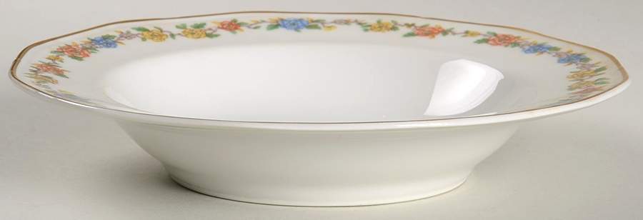 Rosemary (Multicolor Flowers) Rim Soup Bowl by Haviland-1