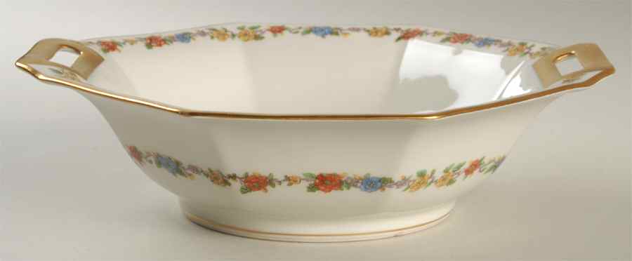 Rosemary (Multicolor Flowers) 10" Octagonal Vegetable Bowl by Haviland-1