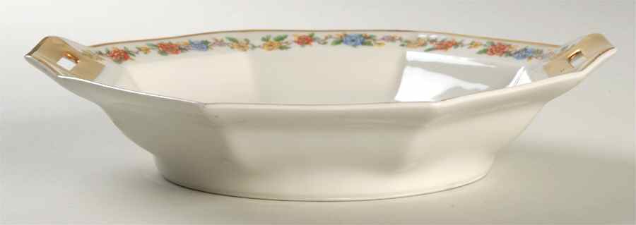 Rosemary (Multicolor Flowers) 9" Octagonal Vegetable Bowl by Haviland-1