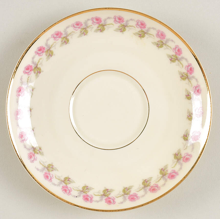 Rosemary (Pink Flowers) Saucer by Haviland-1