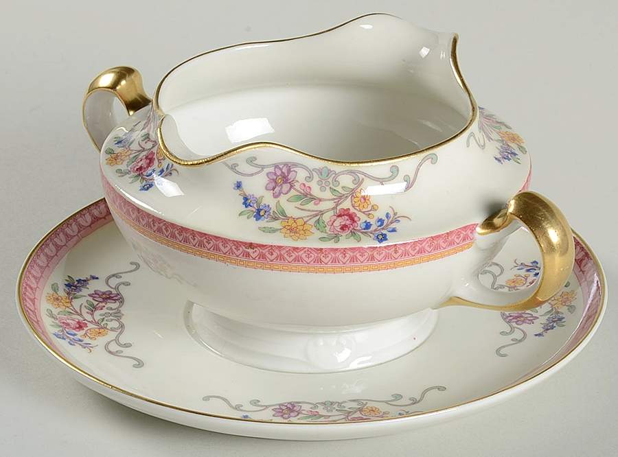 Rosemont Gravy Boat with Attached Underplate by Haviland-1
