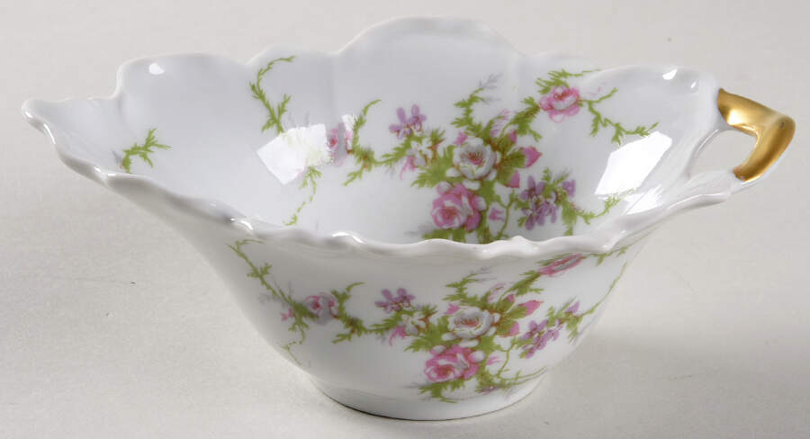 Rosalinde (France, Gold Trim) 6" Leaf Bowl by Haviland-1