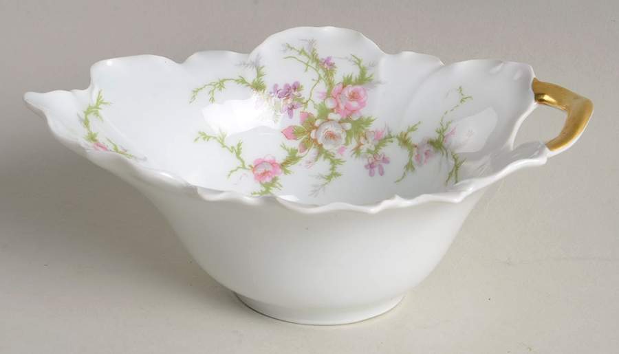 Rosalinde (France, Gold Trim) 6" Leaf Bowl by Haviland-1