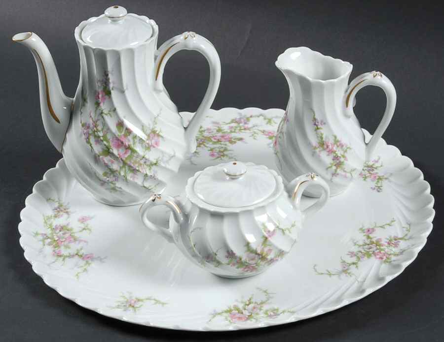 Rosalinde (France, Gold Trim) 6 Pc Mini Coffee Set by Haviland-1