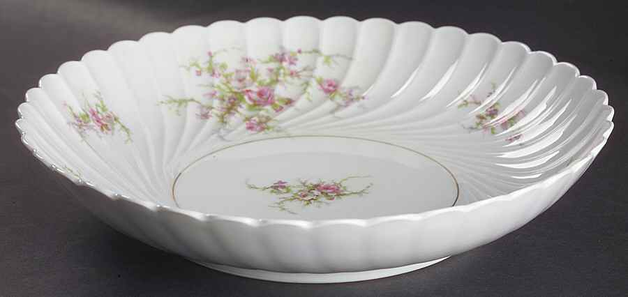 Rosalinde (France, Gold Trim) 10" Large Fruit Bowl by Haviland-1