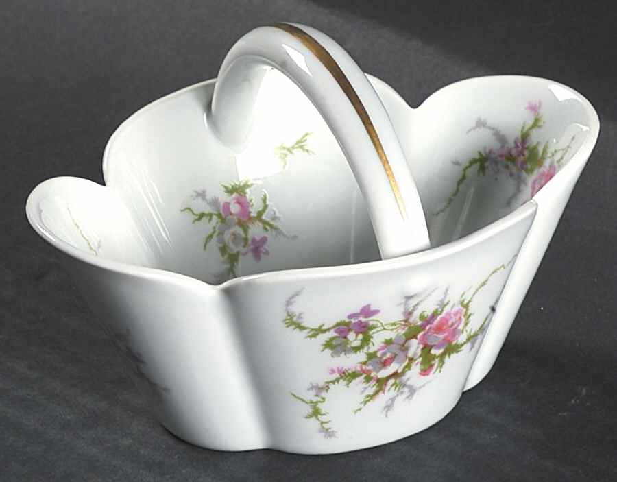 Rosalinde (France, Gold Trim) Small Basket by Haviland-1
