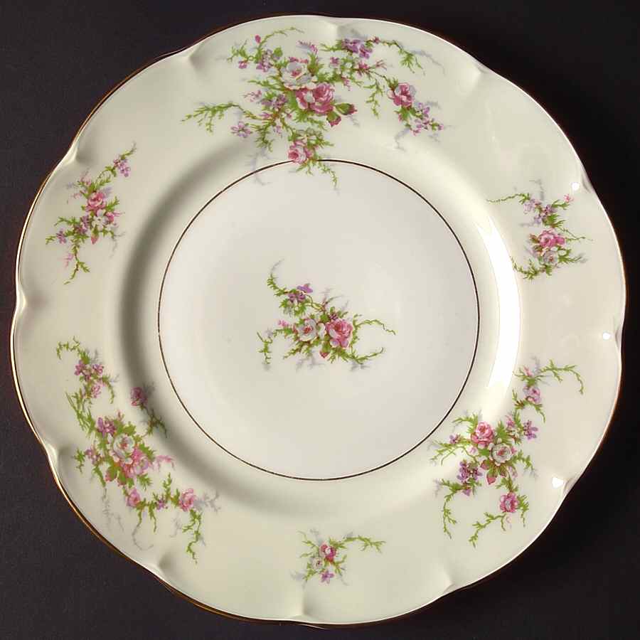 Rosalinde (France, Gold Trim) Dinner Plate by Haviland-1