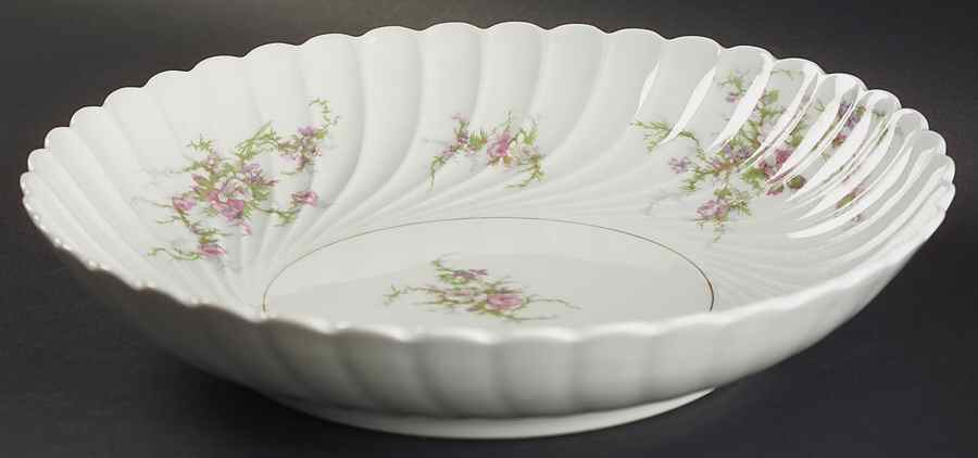 Rosalinde (France, Gold Trim) 10" Large Fruit Bowl by Haviland-1