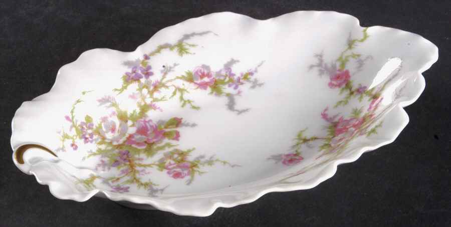 Rosalinde (France, Gold Trim) 7" Leaf Dish by Haviland-1