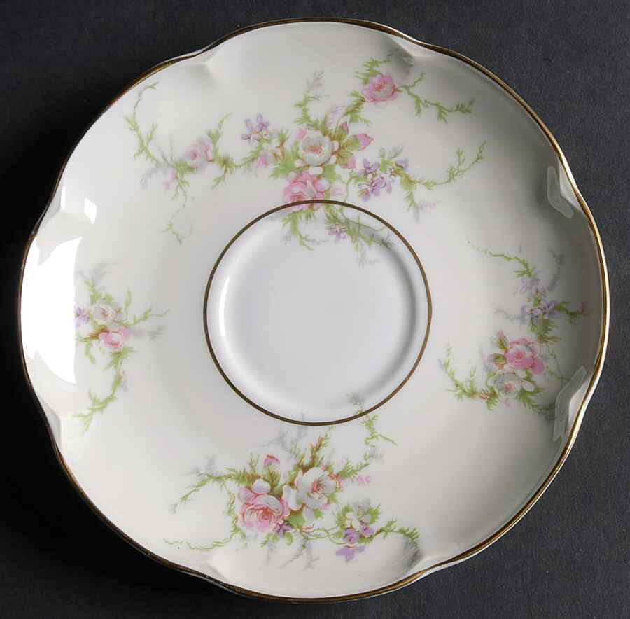 Rosalinde (France, Gold Trim) Saucer for Flat Cup by Haviland-1