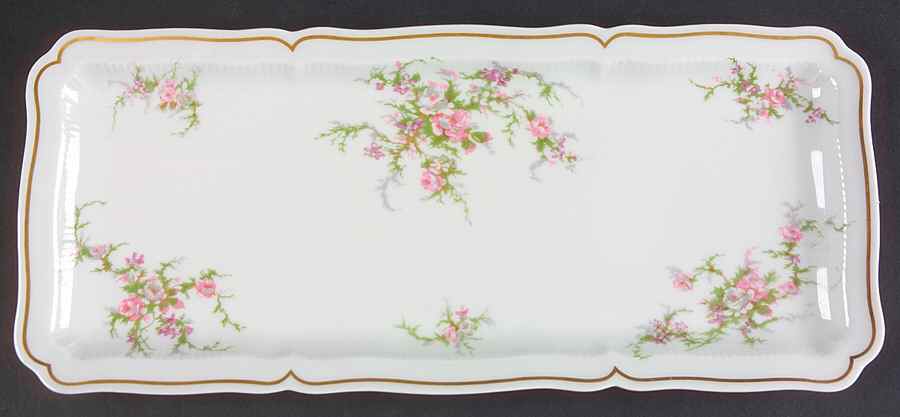 Rosalinde (France, Gold Trim) Large Sandwich Tray by Haviland-1