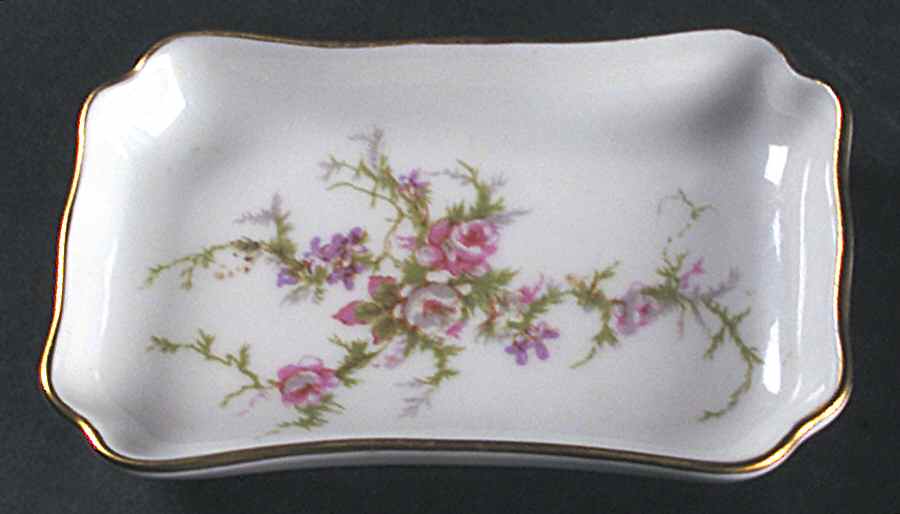 Rosalinde (France, Gold Trim) Small Ashtray by Haviland-1