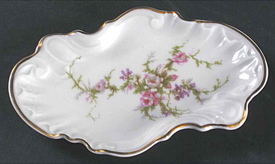 Rosalinde (France, Gold Trim) Silver Tray by Haviland-1