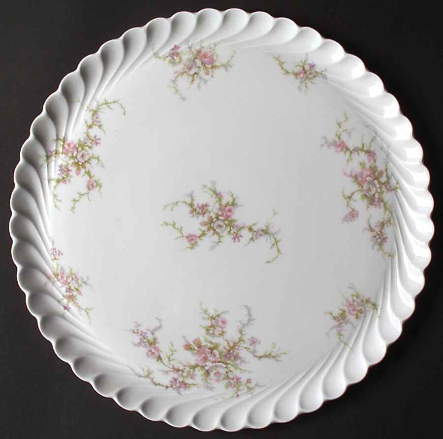Rosalinde (France, Gold Trim) 12' Round Tray by Haviland-1