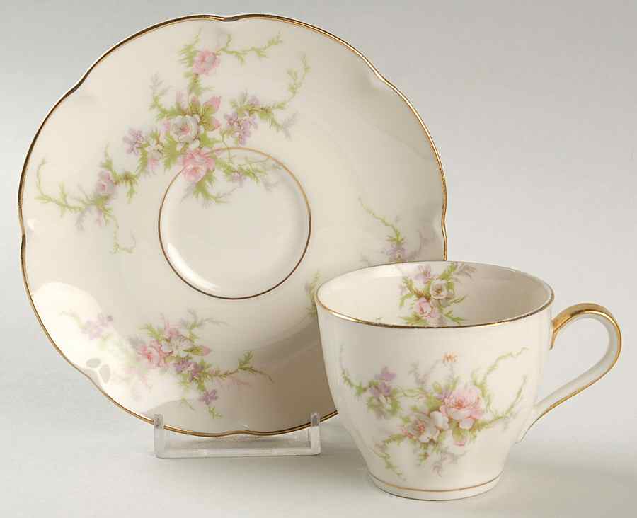 Rosalinde (New York) Flat Demitasse Cup & Saucer Set by Haviland-1