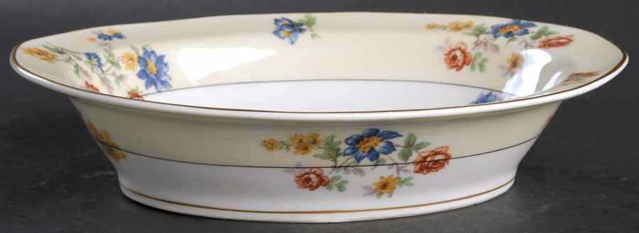 Rose Spray 9" Oval Vegetable Bowl by Haviland-1
