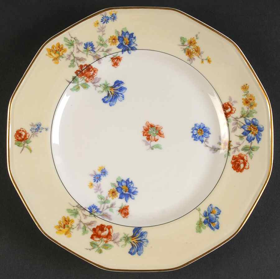 Rose Spray Luncheon Plate by Haviland-1
