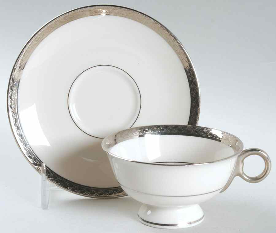 Sanford Footed Cup & Saucer Set by Haviland-1
