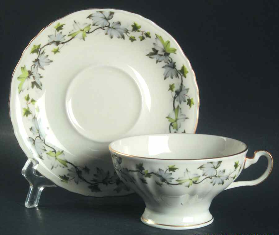 Saratoga (New York) Footed Cup & Saucer Set by Haviland-1