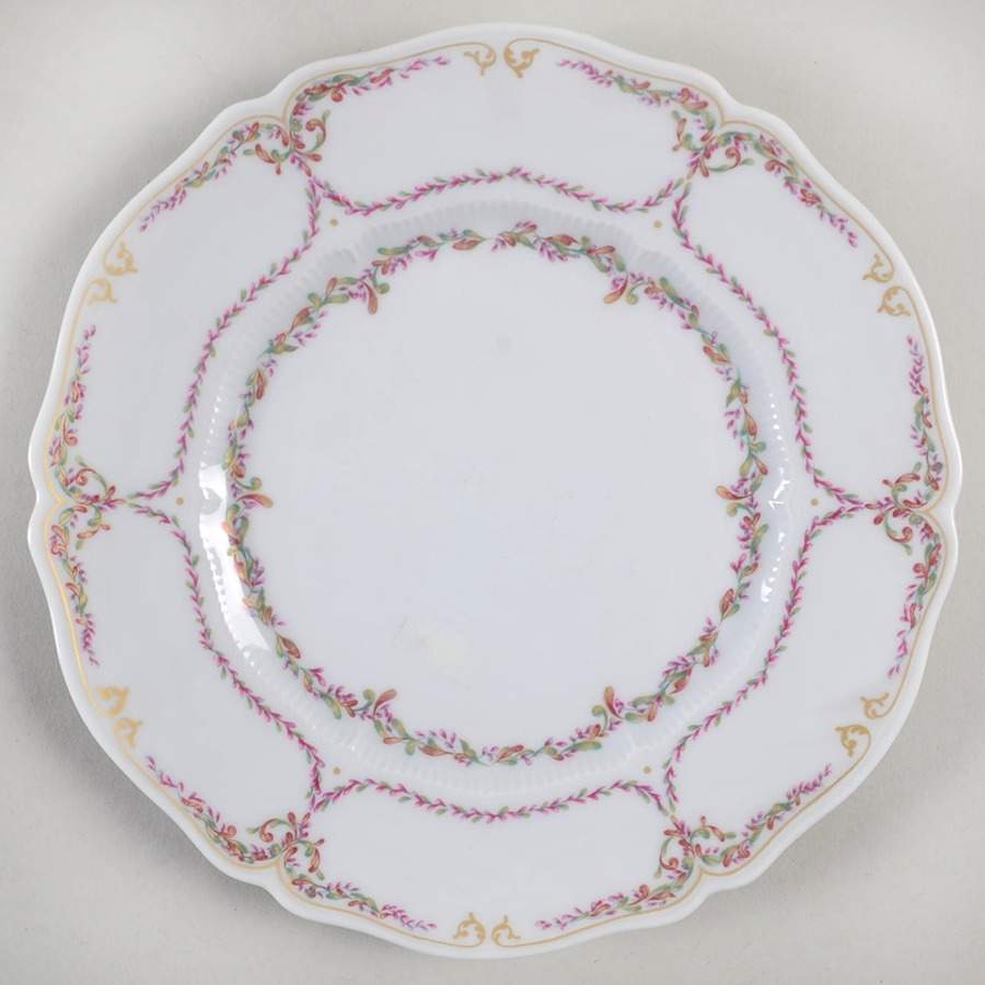 Savoie (Fr, Pink & Green Design) Salad Plate by Haviland-1
