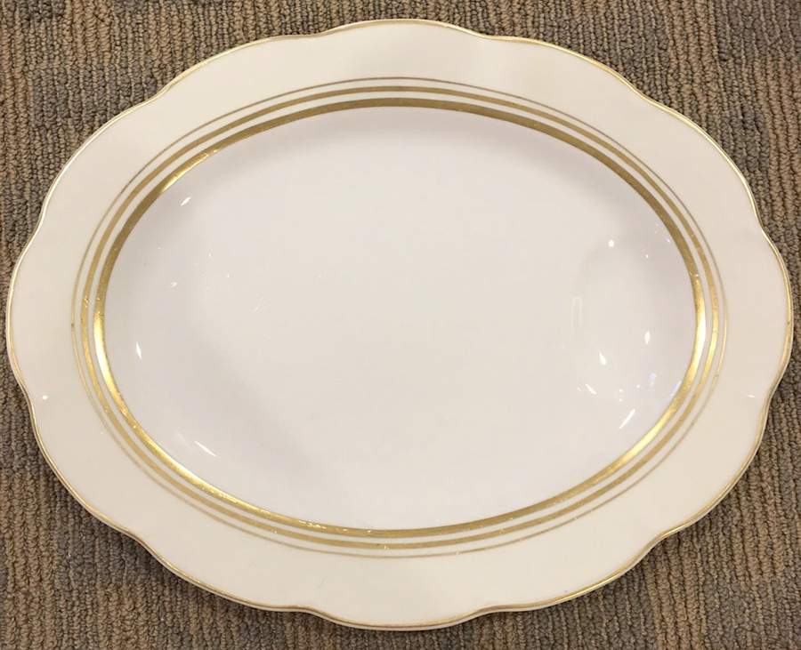 Savoie (Ny, Three Bands of Gold) 11" Oval Serving Platter by Haviland-1