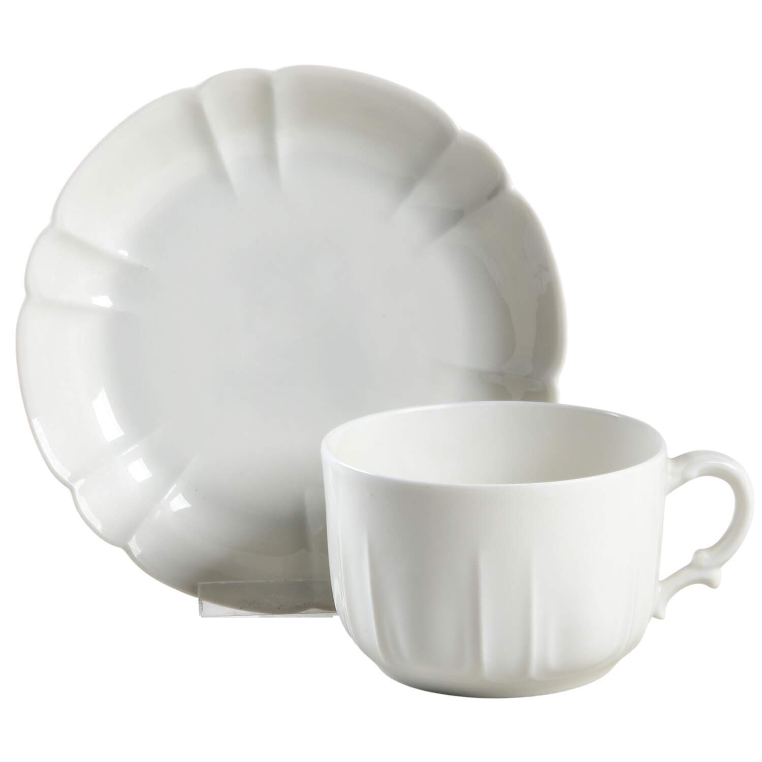 Schleiger 10 Flat Cup & Saucer Set by Haviland-1