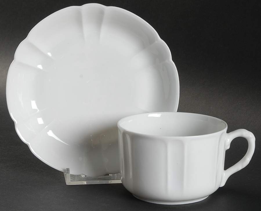 Schleiger 10 Flat Cup & Saucer Set by Haviland-1
