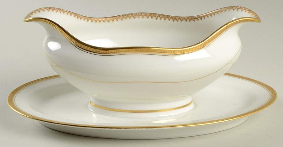 Schleiger 100a Gravy Boat & Underplate by Haviland-1
