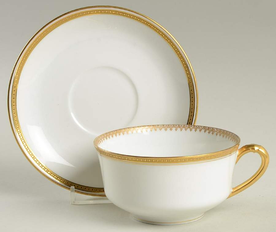 Schleiger 100a Flat Cup & Saucer Set by Haviland-1