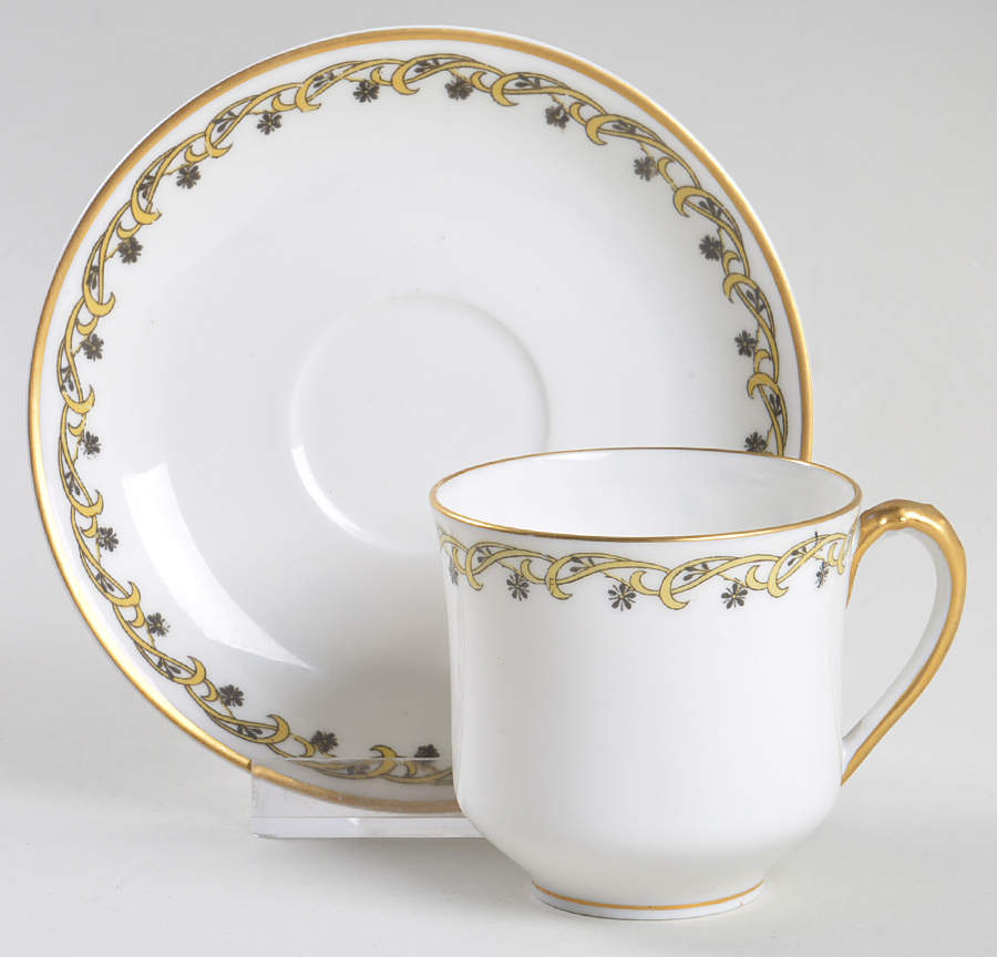 Schleiger 101 Flat Demitasse Cup & Saucer Set by Haviland-1