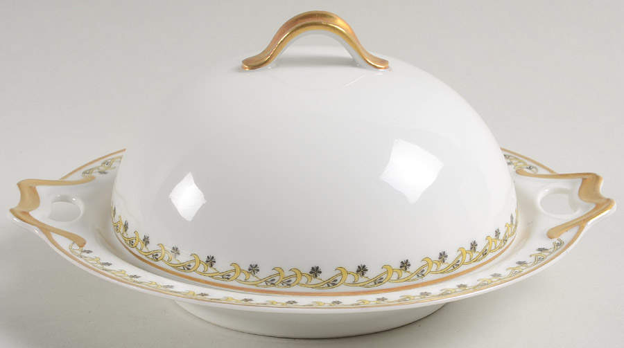 Schleiger 101 Round Covered Butter by Haviland-1