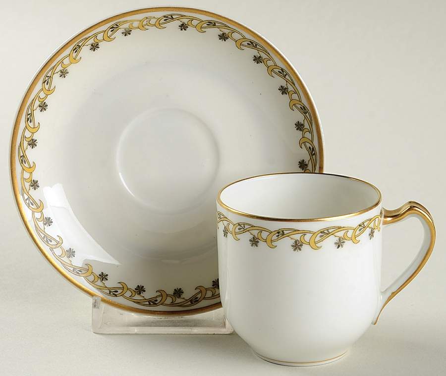 Schleiger 101 Flat Demitasse Cup & Saucer Set by Haviland-1