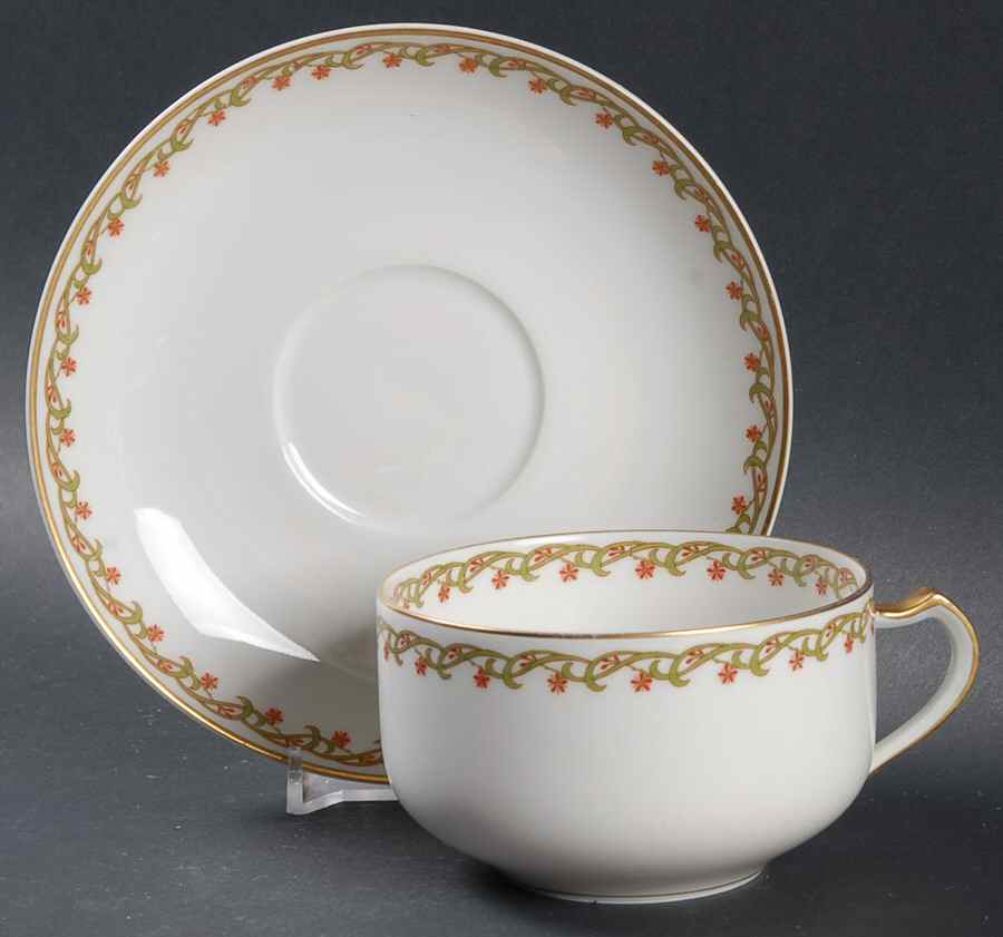 Schleiger 101A Oversized Cup & Saucer Set by Haviland-1