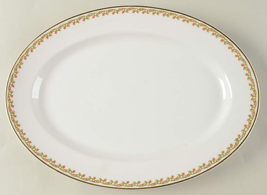 Schleiger 101A 13" Oval Serving Platter by Haviland-1