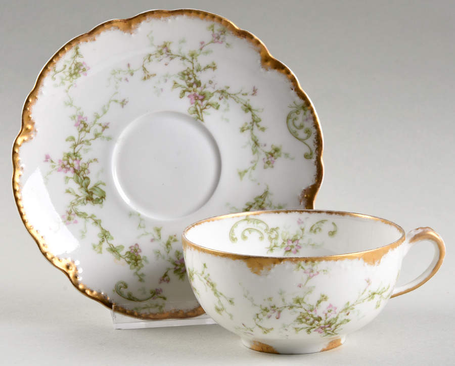 Schleiger 1024 Flat Cup & Saucer Set by Haviland-1
