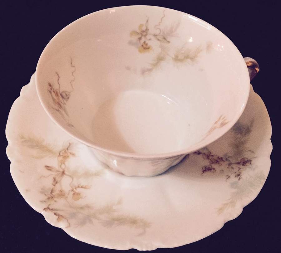 Schleiger 1026 Flat Cup & Saucer Set by Haviland-1