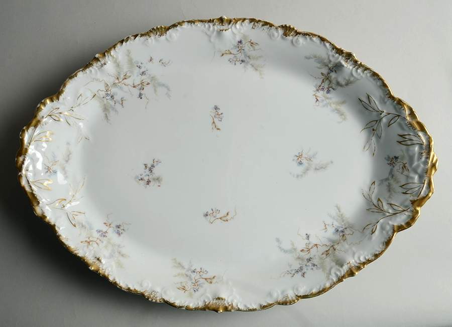 Schleiger 1026b 18" Oval Serving Platter by Haviland-1