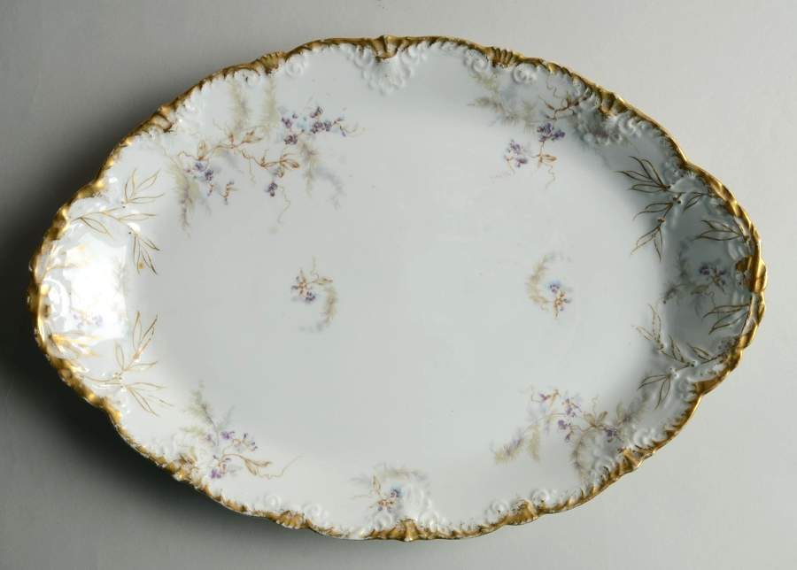 Schleiger 1026b 14" Oval Serving Platter by Haviland-1